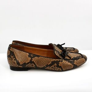 J crew Faux Snakeskin slip on